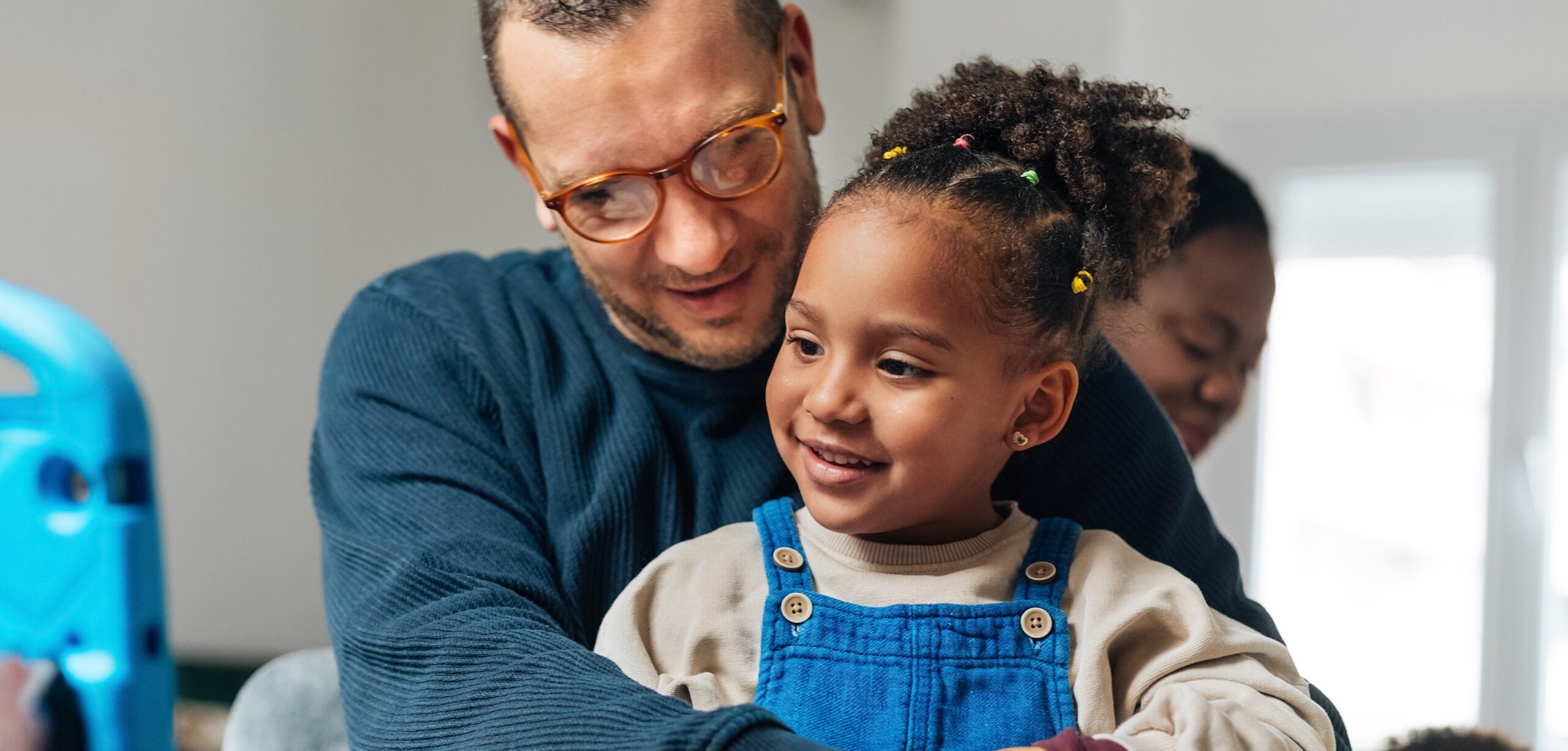 Foster father with daughter